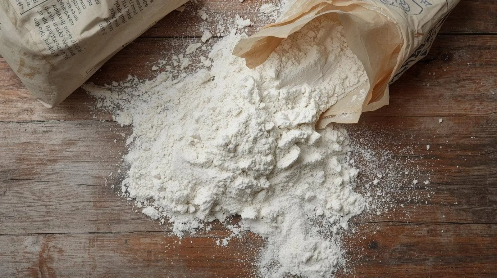 sac de farine enventré et déchiré