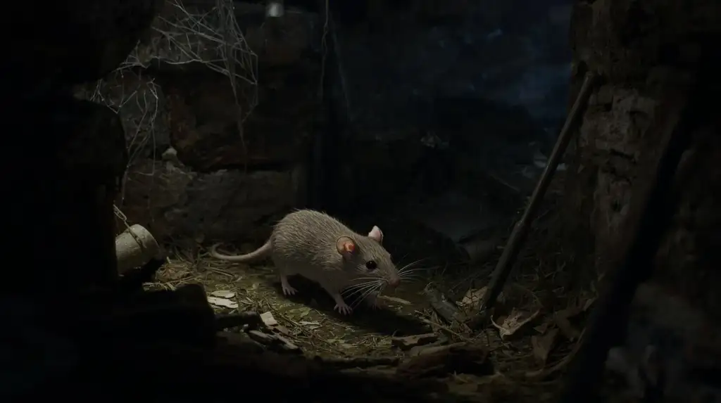 mulot dans un garage