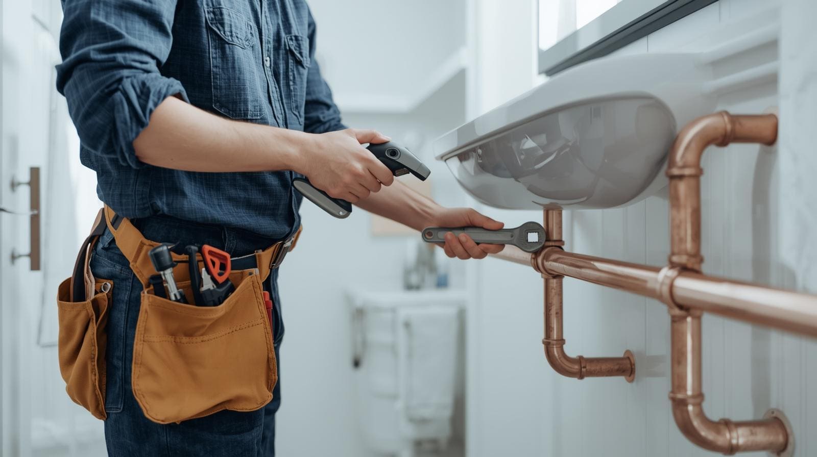 Plombier en inervention